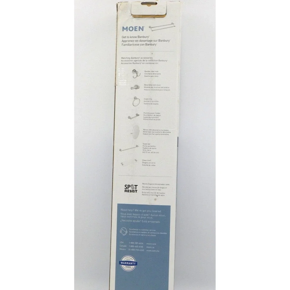 MOEN CANADA 24-inch Double Towel Bar in Spot Resist Brushed Nickel